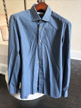 Boglioli - Men's Classic Blue Button-Down Shirt